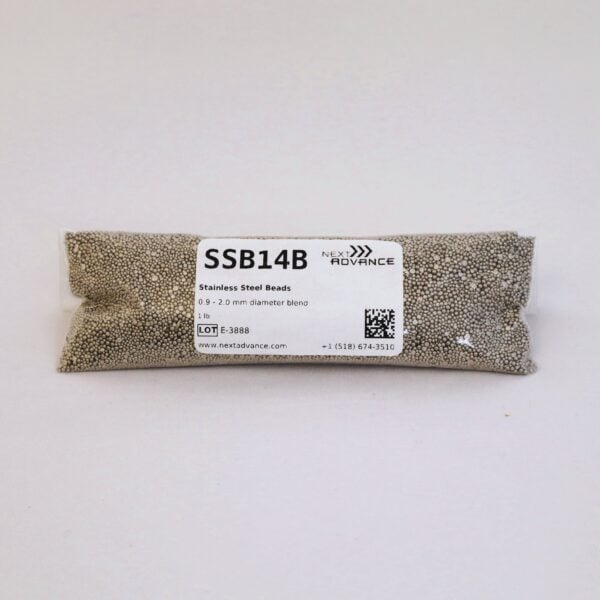 Stainless Steel Beads 0.9 - 2.0 mm blend, 1 lb. (.45 kg)