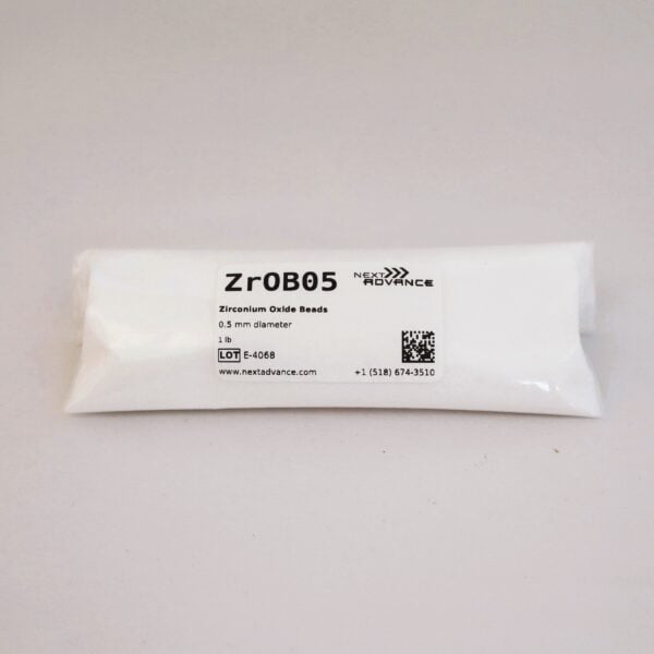 Zirconium Oxide Beads 0.5 mm, 1 lb. (.45 kg)