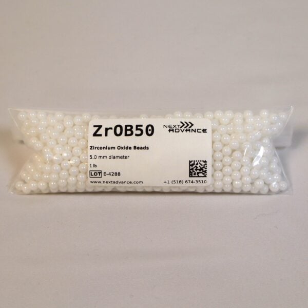 Zirconium Oxide Beads 5 mm. 1 lb. (.45kg)